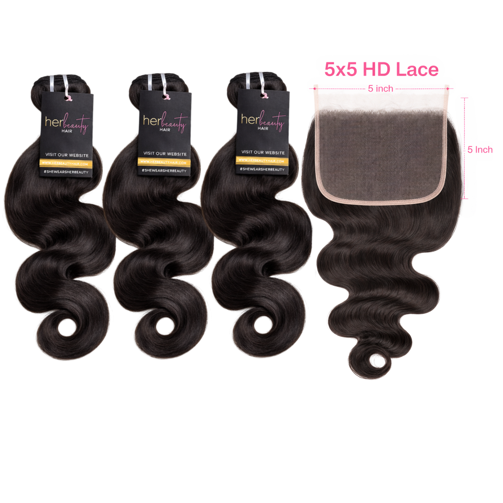 3 Bundles + 5×5 HD Closure
