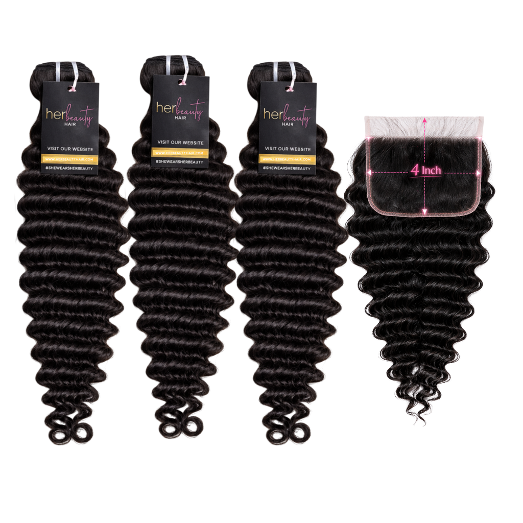 3 Bundles + 4x4 HD Closure